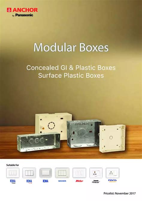 electric modular box|modular box size list pdf.